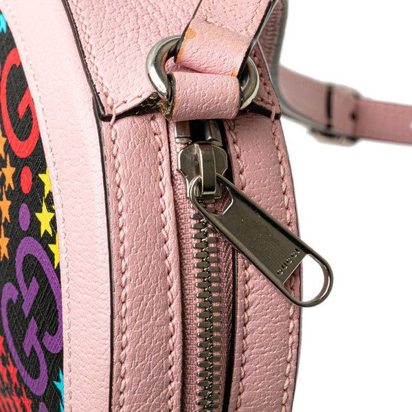 グッチ GGサイケデリック 斜め掛け ショルダーバッグ 603938 ピンク マルチカラー PVC レザー レディース GUCCI 【中古】