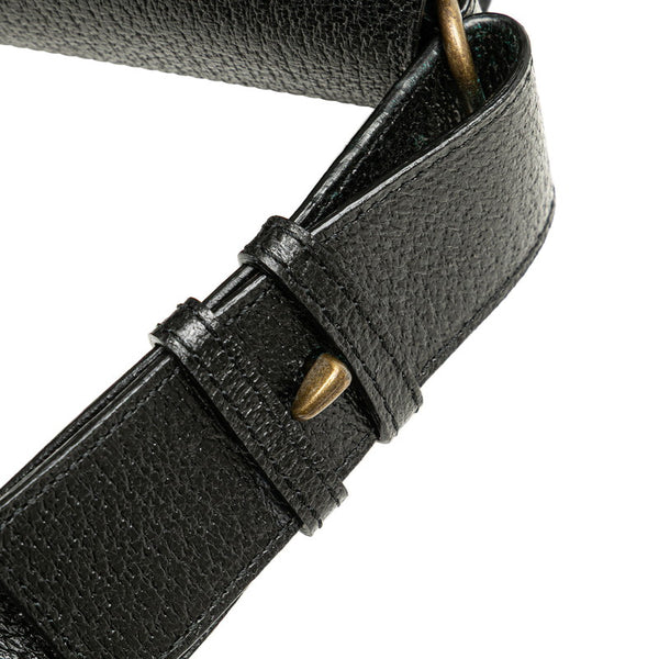 サンローラン 斜め掛け ショルダーバッグ メッセンジャーバッグ ブラック レザー メンズ SAINT LAURENT 【中古】