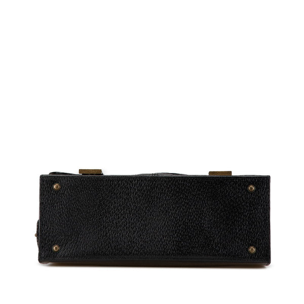 サンローラン 斜め掛け ショルダーバッグ メッセンジャーバッグ ブラック レザー メンズ SAINT LAURENT 【中古】