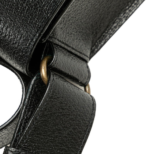 サンローラン 斜め掛け ショルダーバッグ メッセンジャーバッグ ブラック レザー メンズ SAINT LAURENT 【中古】