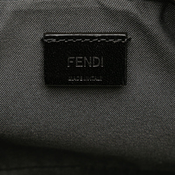 フェンディ ズッカ ショルダーバッグ グレー PVC レザー レディース FENDI 【中古】