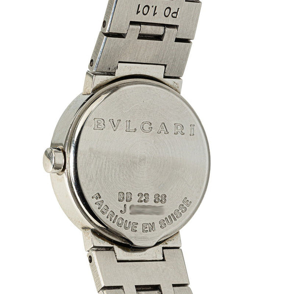 ブルガリ ブルガリブルガリ 腕時計 BB23SS クオーツ ブラック文字盤 ステンレススチール レディース BVLGARI 【中古】