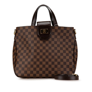 ルイ ヴィトン ダミエ カバ ローズベリー ハンドバッグ ショルダーバッグ 2WAY N41177 ブラウン PVC レザー レディース LOUIS VUITTON 【中古】