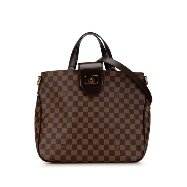 ルイ ヴィトン ダミエ カバ ローズベリー ハンドバッグ ショルダーバッグ 2WAY N41177 ブラウン PVC レザー レディース LOUIS VUITTON 【中古】