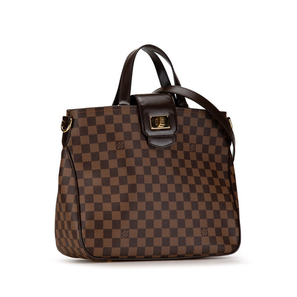 ルイ ヴィトン ダミエ カバ ローズベリー ハンドバッグ ショルダーバッグ 2WAY N41177 ブラウン PVC レザー レディース LOUIS VUITTON 【中古】