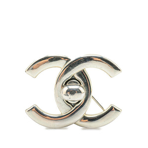シャネル ヴィンテージ ココマーク ターンロック ブローチ シルバー メタル レディース CHANEL 【中古】