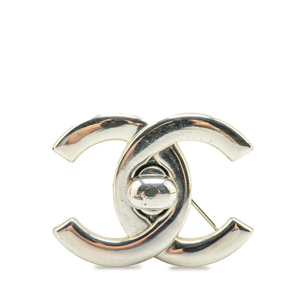 シャネル ヴィンテージ ココマーク ターンロック ブローチ シルバー メタル レディース CHANEL 【中古】