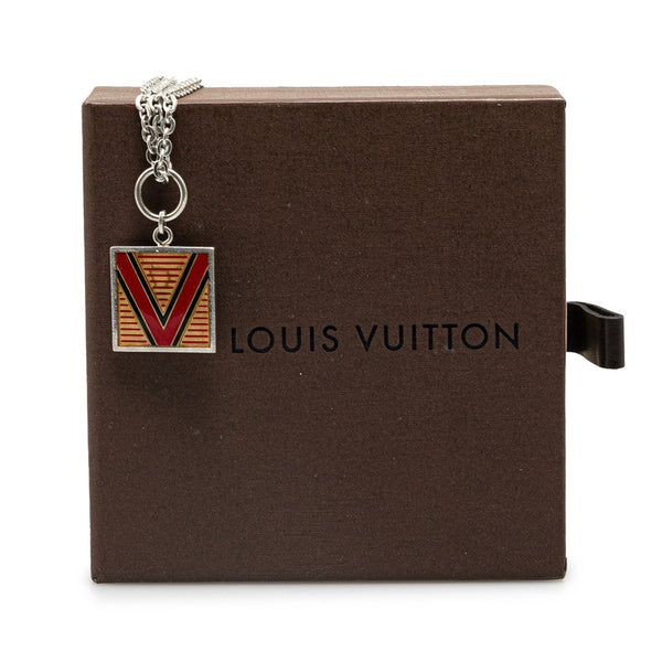 ルイ ヴィトン ネックレス M65363 シルバー レッド ゴールド SV925 シルバー レディース LOUIS VUITTON 【中古】