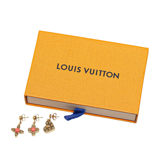 ルイ ヴィトン ブックル ドレイユ ハイドアンドシーク ピアス 3個セット M66532 ゴールド メッキ レディース LOUIS VUITTON 【中古】