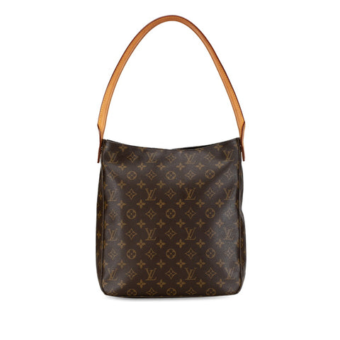 ルイ ヴィトン モノグラム ルーピングGM ショルダーバッグ ハンドバッグ M51145 ブラウン PVC レザー レディース LOUIS VUITTON 【中古】