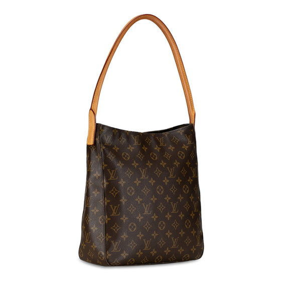 ルイ ヴィトン モノグラム ルーピングGM ショルダーバッグ ハンドバッグ M51145 ブラウン PVC レザー レディース LOUIS VUITTON 【中古】