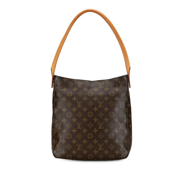 ルイ ヴィトン モノグラム ルーピングGM ショルダーバッグ ハンドバッグ M51145 ブラウン PVC レザー レディース LOUIS VUITTON 【中古】