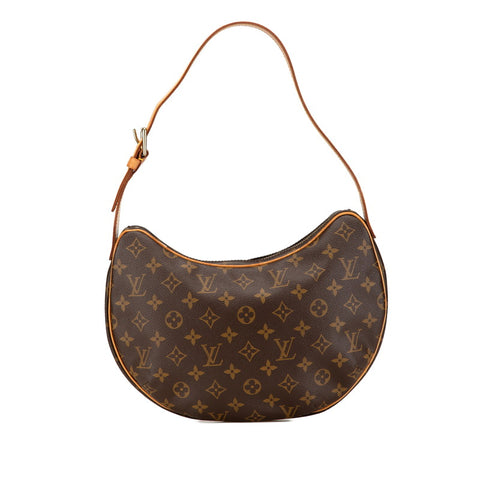 ルイ ヴィトン モノグラム クロワッサンMM ワンショルダーバッグ M51512 ブラウン PVC レザー レディース LOUIS VUITTON 【中古】