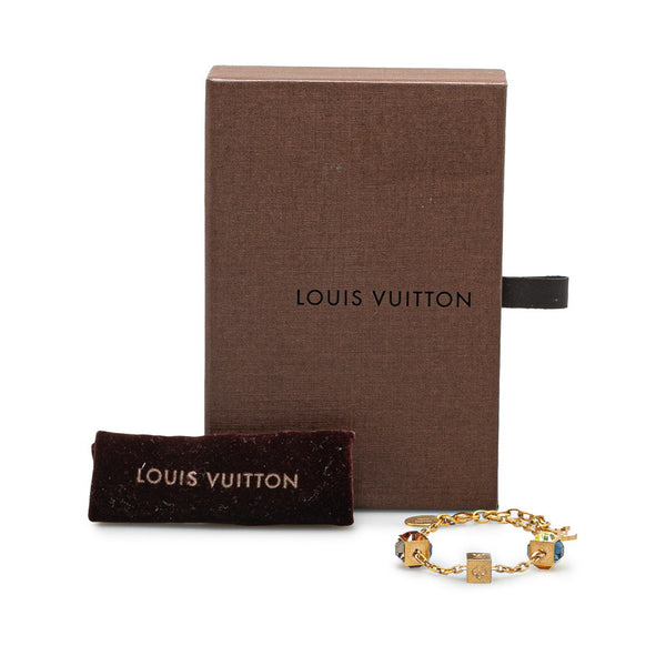 ルイ ヴィトン ブラスレ ギャンブル ブレスレット M66998 ゴールド マルチカラー メッキ レディース LOUIS VUITTON 【中古】