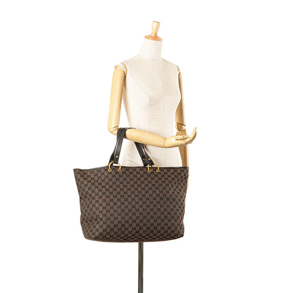 グッチ GGキャンバス トートバッグ 285768 ブラウン キャンバス レディース GUCCI 【中古】