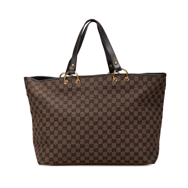 グッチ GGキャンバス トートバッグ 285768 ブラウン キャンバス レディース GUCCI 【中古】