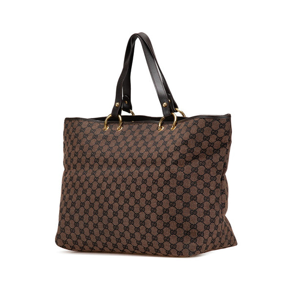 グッチ GGキャンバス トートバッグ 285768 ブラウン キャンバス レディース GUCCI 【中古】