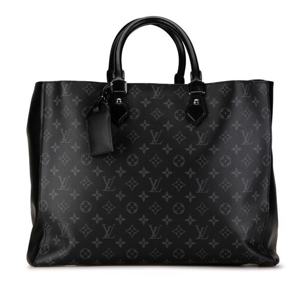 ルイ ヴィトン モノグラム エクリプス グラン サック  トートバッグ M44733 グレー ブラック PVC レザー レディース LOUIS VUITTON 【中古】