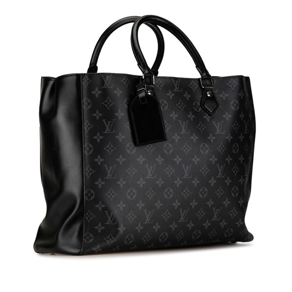 ルイ ヴィトン モノグラム エクリプス グラン サック  トートバッグ M44733 グレー ブラック PVC レザー レディース LOUIS VUITTON 【中古】