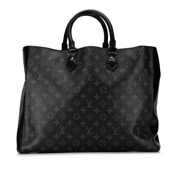 ルイ ヴィトン モノグラム エクリプス グラン サック  トートバッグ M44733 グレー ブラック PVC レザー レディース LOUIS VUITTON 【中古】