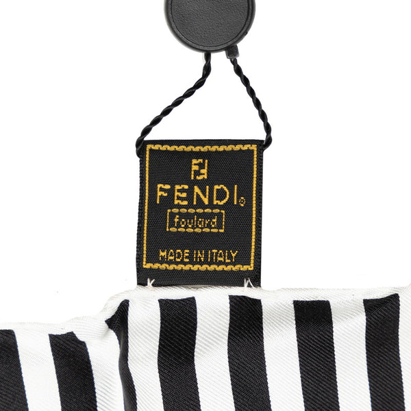 フェンディ ハンドバッグ モチーフ スカーフ ホワイト レッド マルチカラー シルク レディース FENDI 【中古】