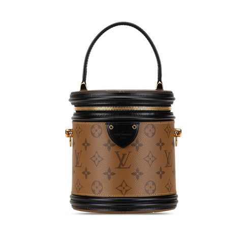 ルイ ヴィトン モノグラム リバース カンヌ バニティバッグ ハンドバッグ M43986 ブラウン PVC レザー レディース LOUIS VUITTON 【中古】