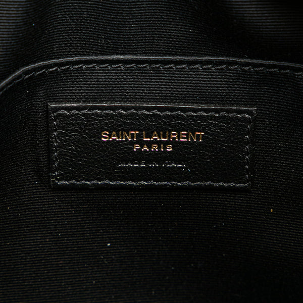 サンローラン YSLロゴ キルティング ショルダーバッグ 612544 ブラック レザー レディース SAINT LAURENT 【中古】