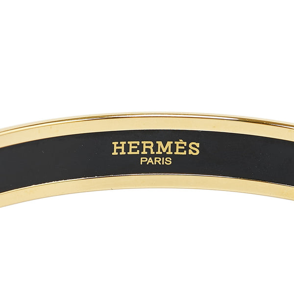 エルメス エマイユPM 七宝焼き バングル ゴールド マルチカラー メッキ レディース HERMES 【中古】