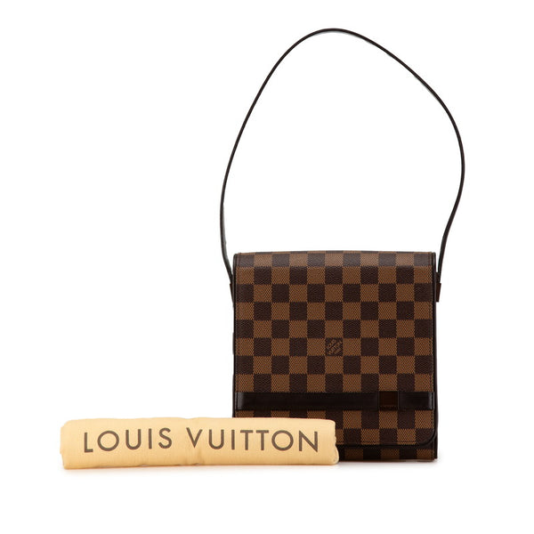 ルイ ヴィトン ダミエ トライベッカ ミニ ショルダーバッグ N51162 ブラウン PVC レザー レディース LOUIS VUITTON 【中古】