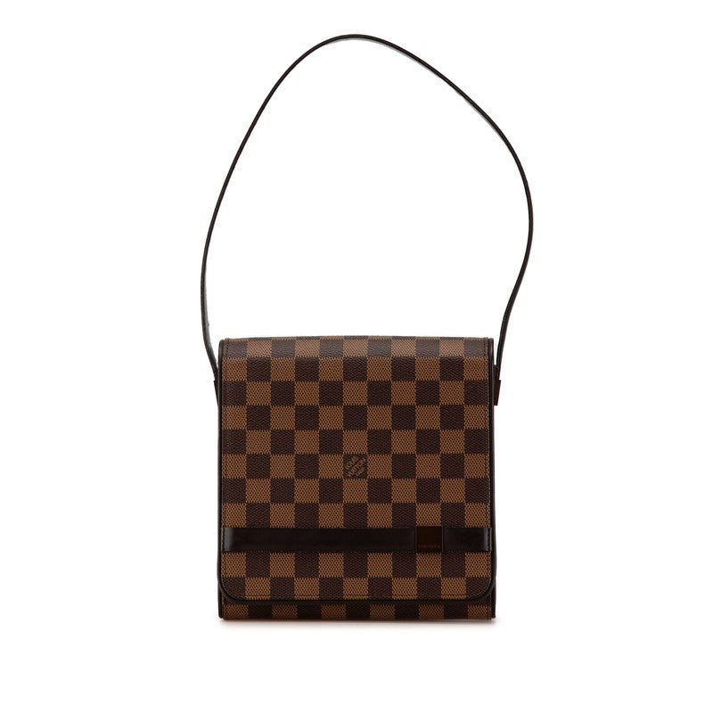 ルイ ヴィトン ダミエ トライベッカ ミニ ショルダーバッグ N51162 ブラウン PVC レザー レディース LOUIS VUITTON 【中古】