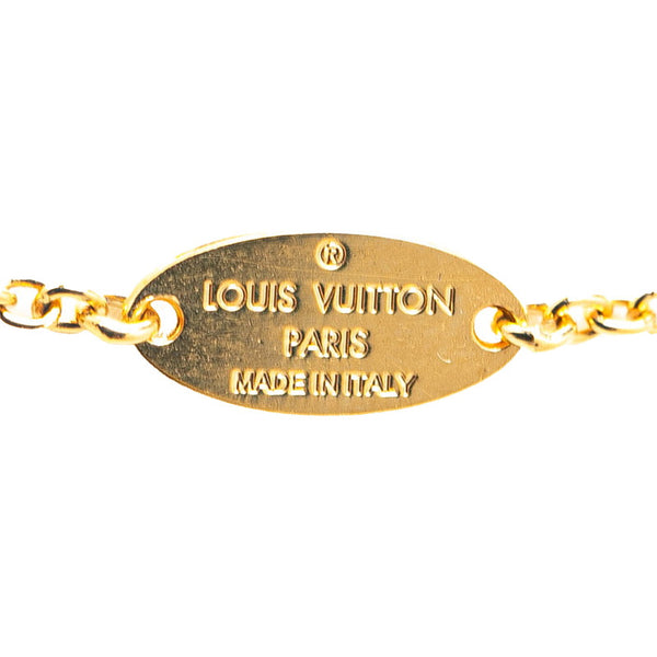 ルイ ヴィトン モノグラム コリエ L to V ネックレス M69643 ゴールド シルバー メッキ メタル レディース LOUIS VUITTON 【中古】