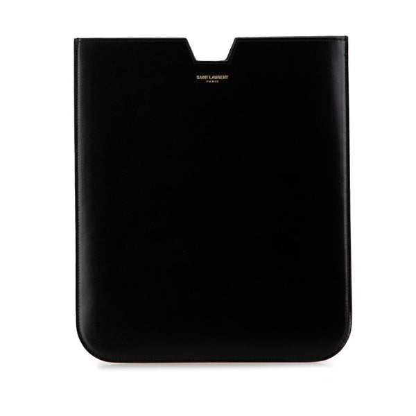 サンローラン iPadケース ブラック レザー レディース SAINT LAURENT 【中古】