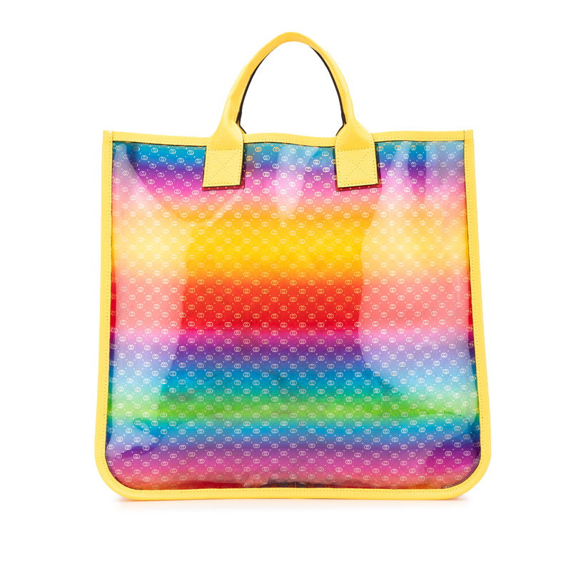 グッチ レインボー トートバッグ 550763 マルチカラー ビニール レディース GUCCI 【中古】