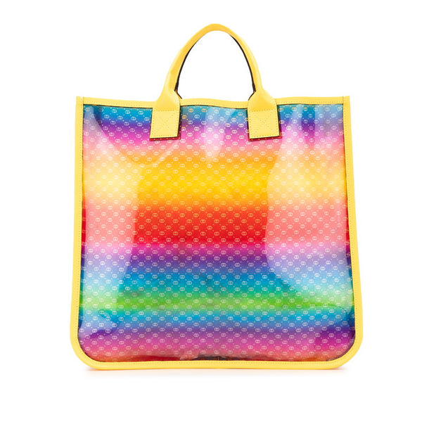 グッチ レインボー トートバッグ 550763 マルチカラー ビニール レディース GUCCI 【中古】