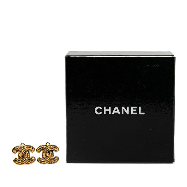 シャネル マトラッセ ココマーク イヤリング ゴールド メッキ レディース CHANEL 【中古】