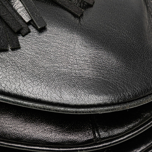 サンローラン ショルダーバッグ ブラック レザー レディース SAINT LAURENT 【中古】