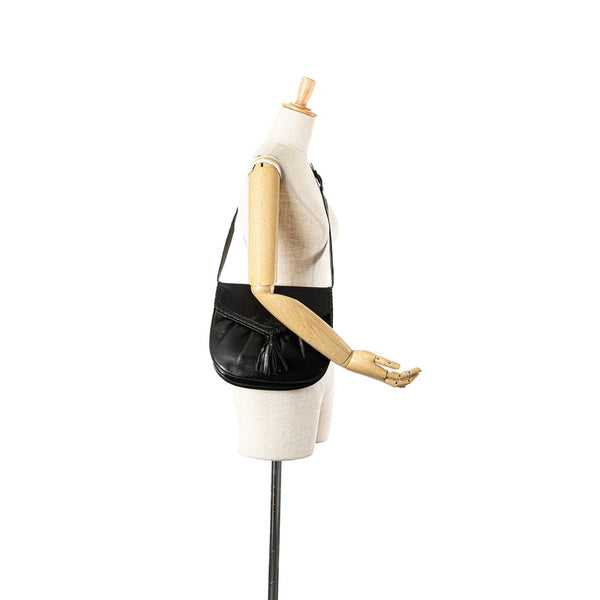 サンローラン ショルダーバッグ ブラック レザー レディース SAINT LAURENT 【中古】