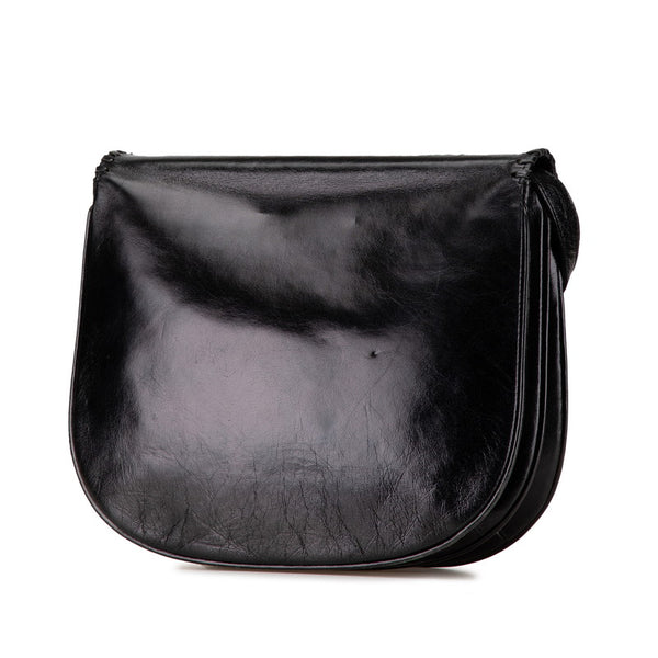 サンローラン ショルダーバッグ ブラック レザー レディース SAINT LAURENT 【中古】