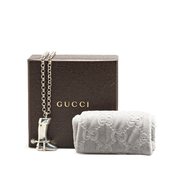 グッチ ブーツ モチーフ  ネックレス SV925 シルバー レディース GUCCI 【中古】