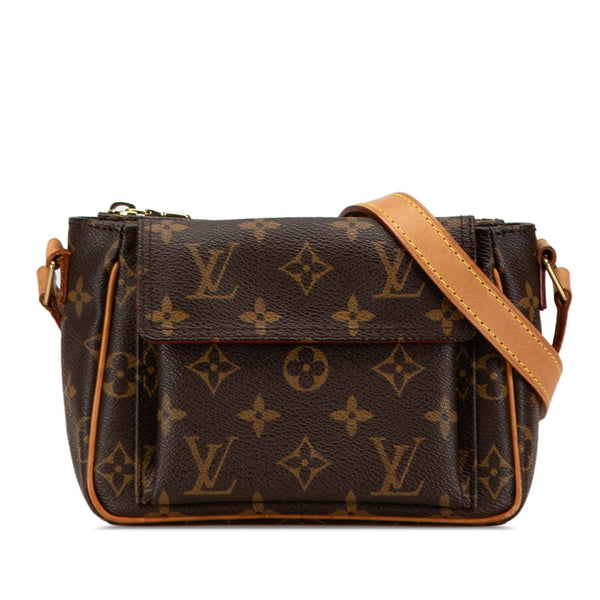 ルイ ヴィトン モノグラム ヴィバシテPM 斜め掛け ショルダーバッグ M51165 ブラウン PVC レザー レディース LOUIS VUITTON 【中古】