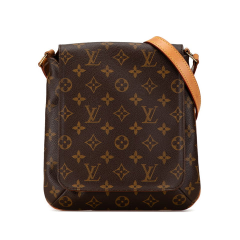 ルイ ヴィトン モノグラム ミュゼットサルサ ショート ショルダーバッグ M51258 ブラウン PVC レザー レディース LOUIS VUITTON 【中古】