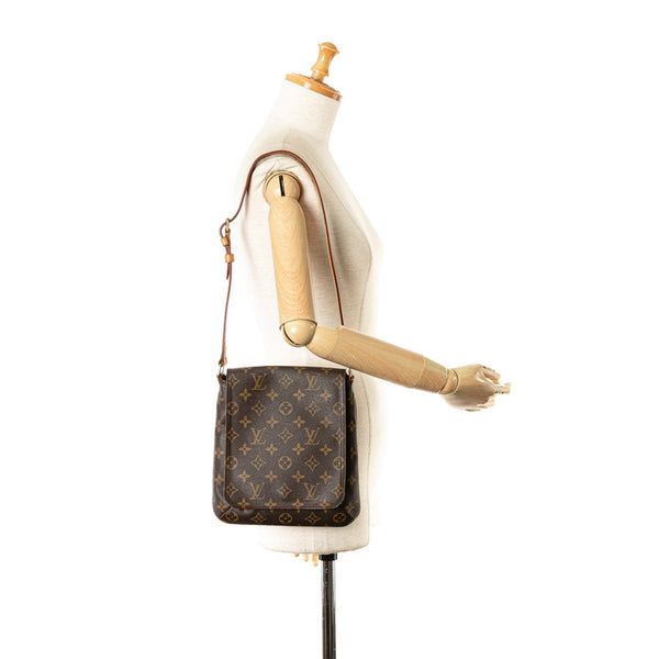 ルイ ヴィトン モノグラム ミュゼットサルサ ショート ショルダーバッグ M51258 ブラウン PVC レザー レディース LOUIS VUITTON 【中古】