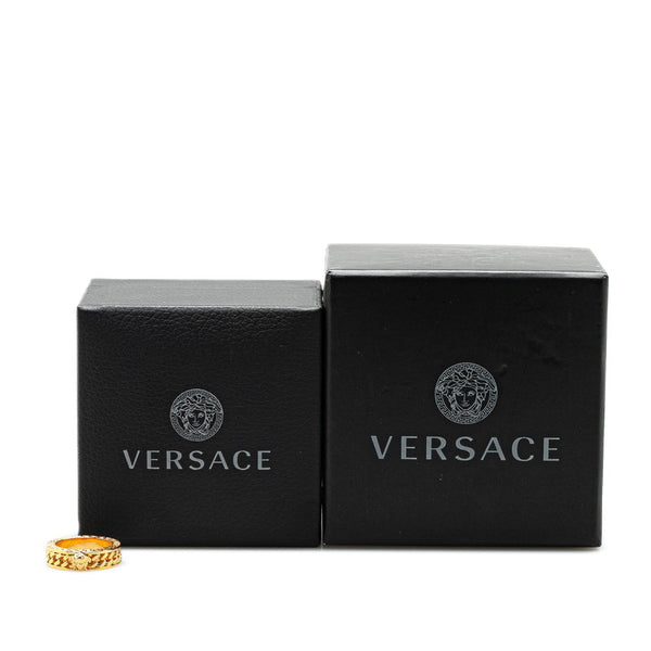 ヴェルサーチェ メデューサ チェーン リング 指輪 #15 ゴールド メタル レディース VERSACE 【中古】