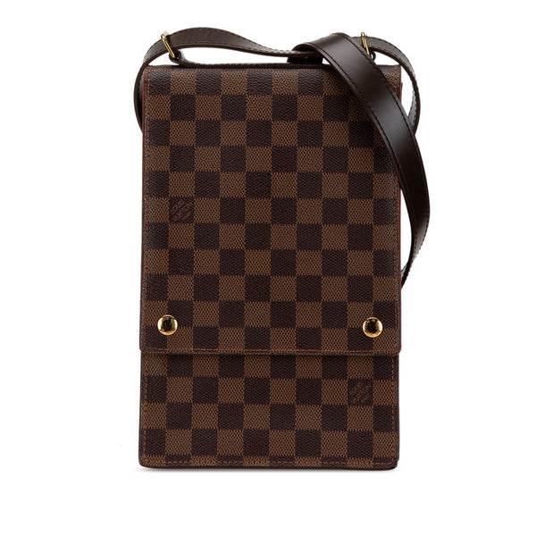 ルイ ヴィトン ダミエ ポートベロー 斜め掛け ショルダーバッグ N45271 ブラウン PVC レザー レディース LOUIS VUITTON 【中古】