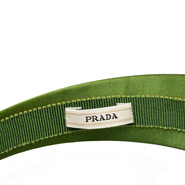 プラダ カチューシャ グリーン ナイロン レディース PRADA 【中古】