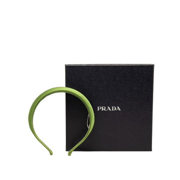 プラダ カチューシャ グリーン ナイロン レディース PRADA 【中古】