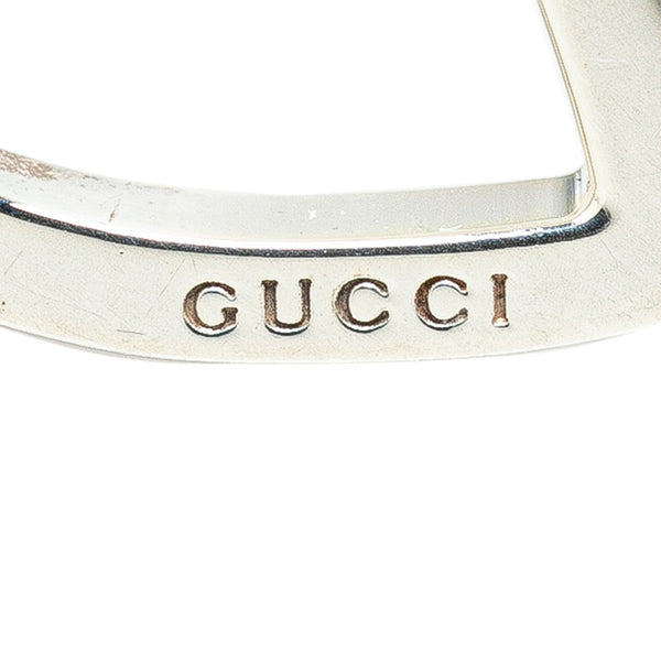 グッチ ハート モチーフ フック スイング ピアス SV925 シルバー レディース GUCCI 【中古】