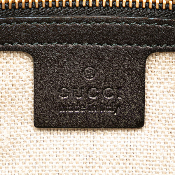 グッチ ウーブンウェブ タッセル トートバッグ 263952 ブラック レザー レディース GUCCI 【中古】