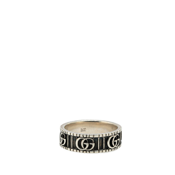 グッチ ダブルG リング 指輪 #23 シルバー SV925 シルバー メンズ GUCCI 【中古】