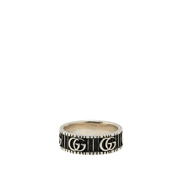 グッチ ダブルG リング 指輪 #23 シルバー SV925 シルバー メンズ GUCCI 【中古】